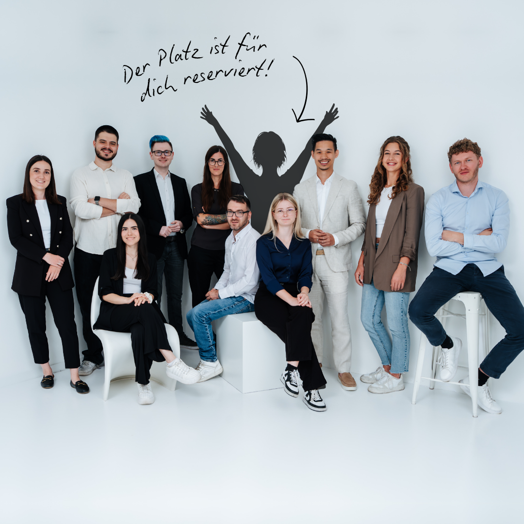 Der Platz ist für dich reserviert! Das Team der Kärntner Werbeagentur Krassgrün